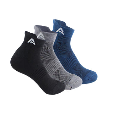 Performance Bamboo Socks Ankle Length - Black Charcoal Navy