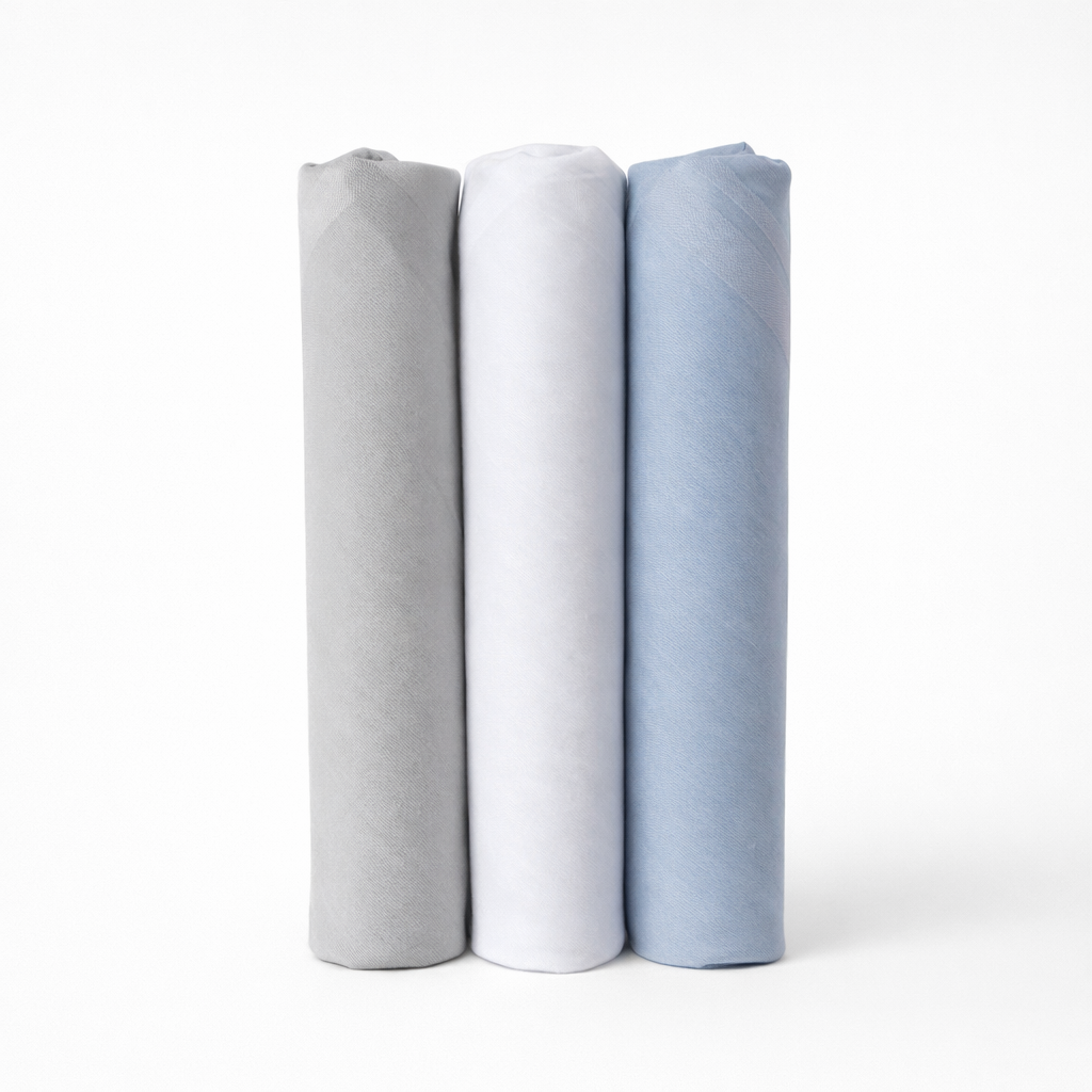 Bamboo Cotton Handkerchief Pack of 3