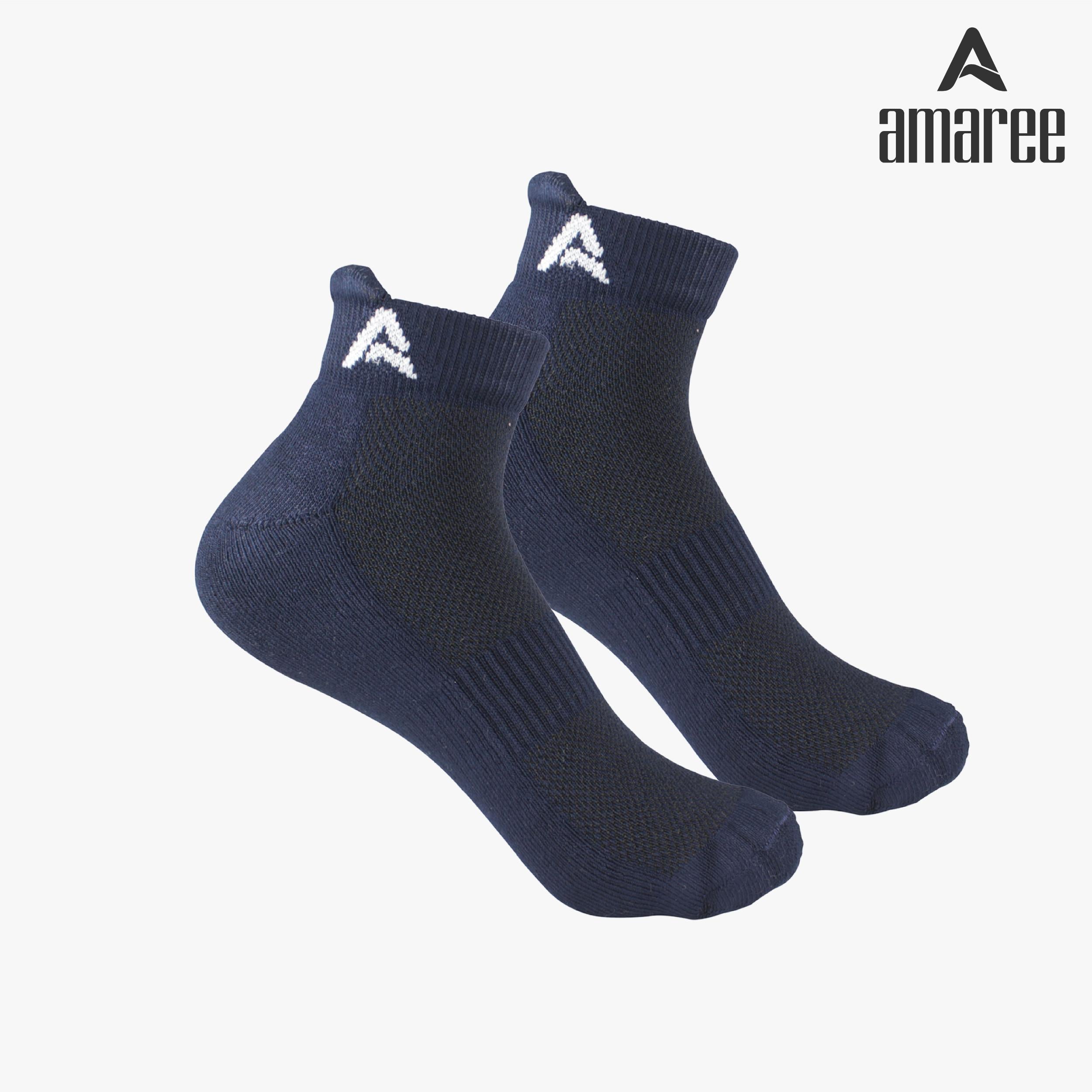 Performance Bamboo Socks Ankle Length – Sonic Blue - Dark Blue - White Pack of 3