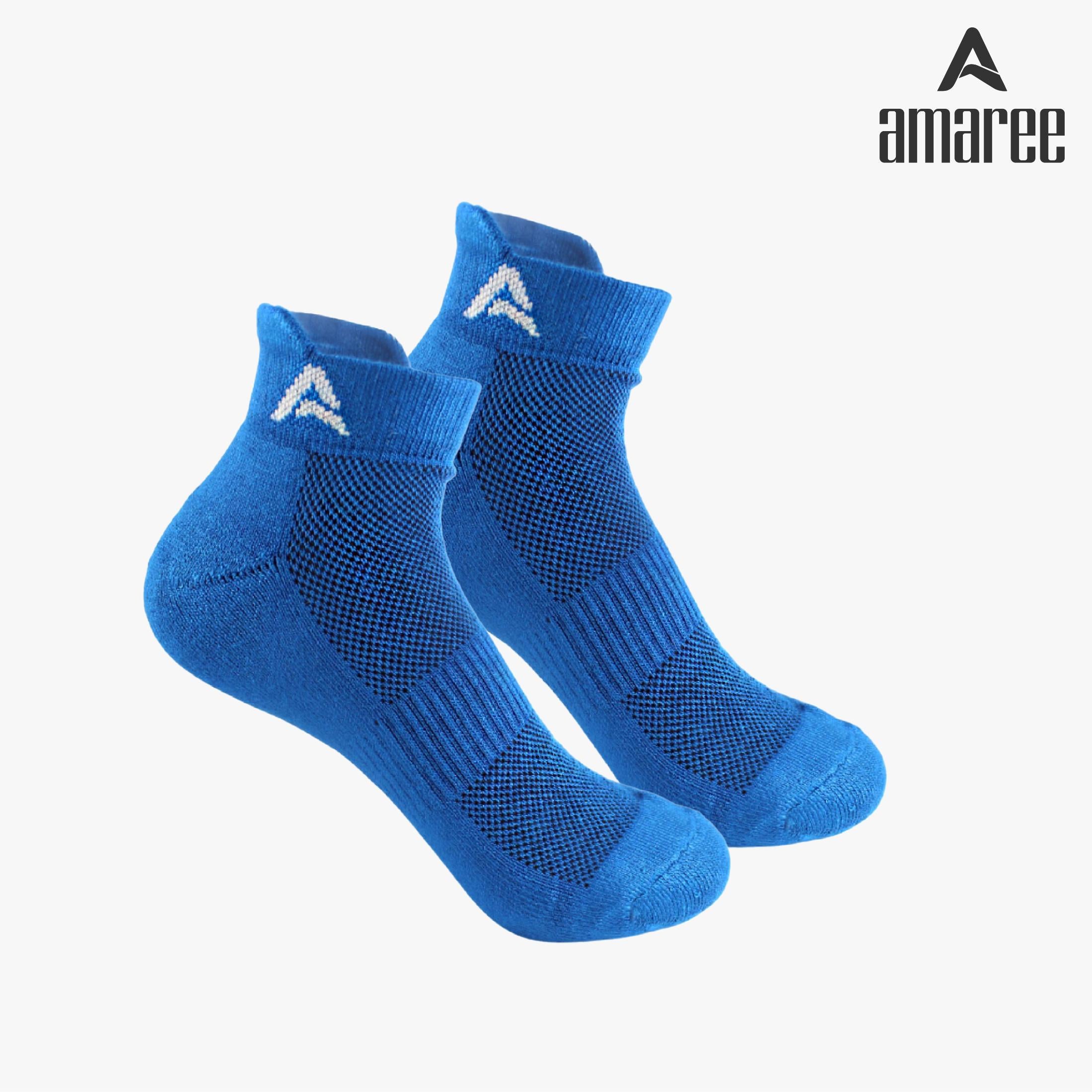 Performance Bamboo Socks Ankle Length – Sonic Blue - Dark Blue - White Pack of 3
