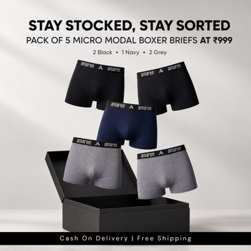 Pack of 5 Micro Modal Boxer Briefs for Men