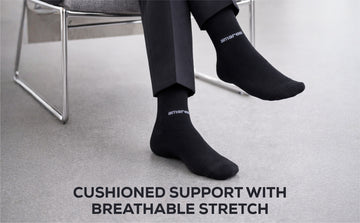 Premium Formal Bamboo Socks – Ankle Length (Pack of 2)