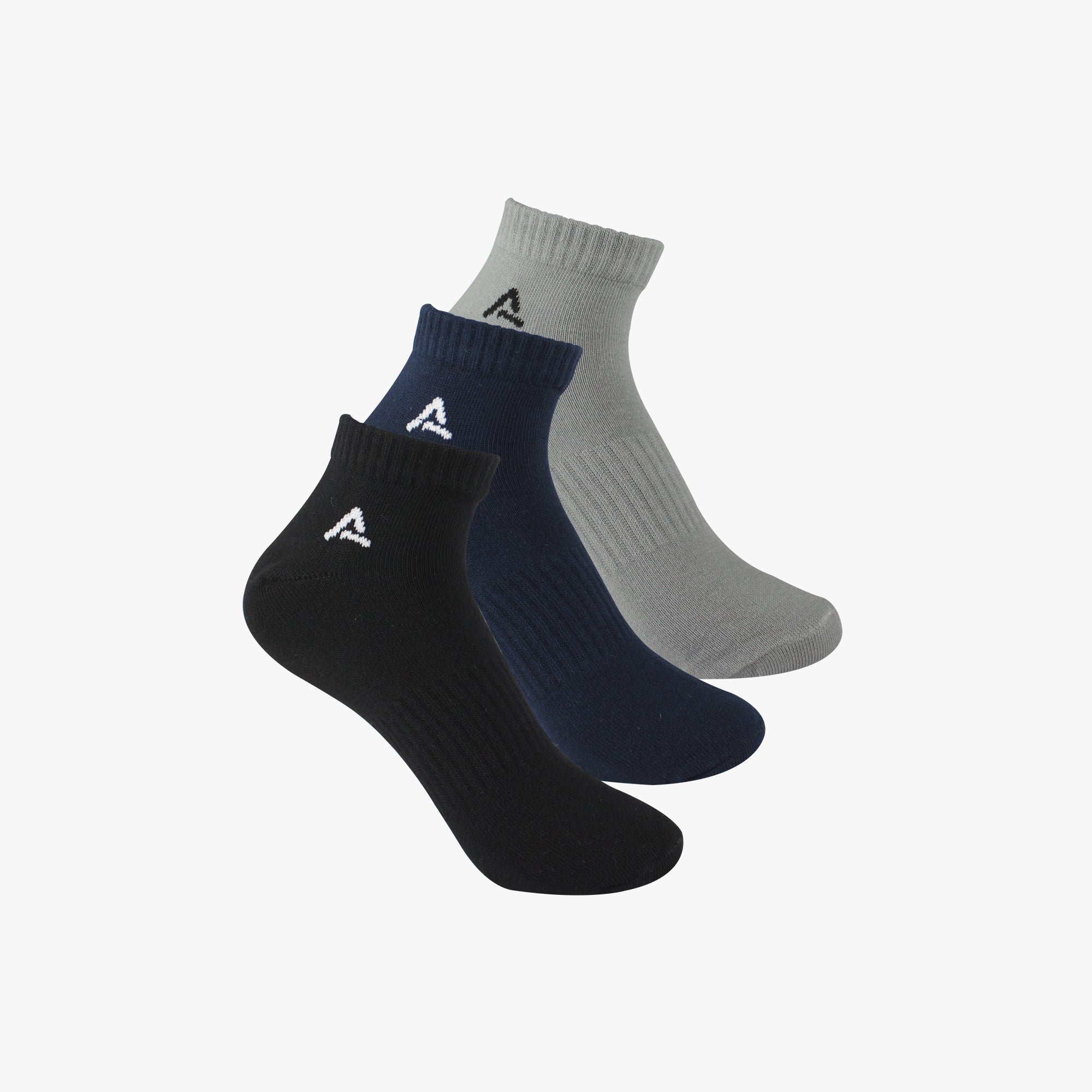 Organic Cotton Sneaker Socks with Rib ( pack of 3 )