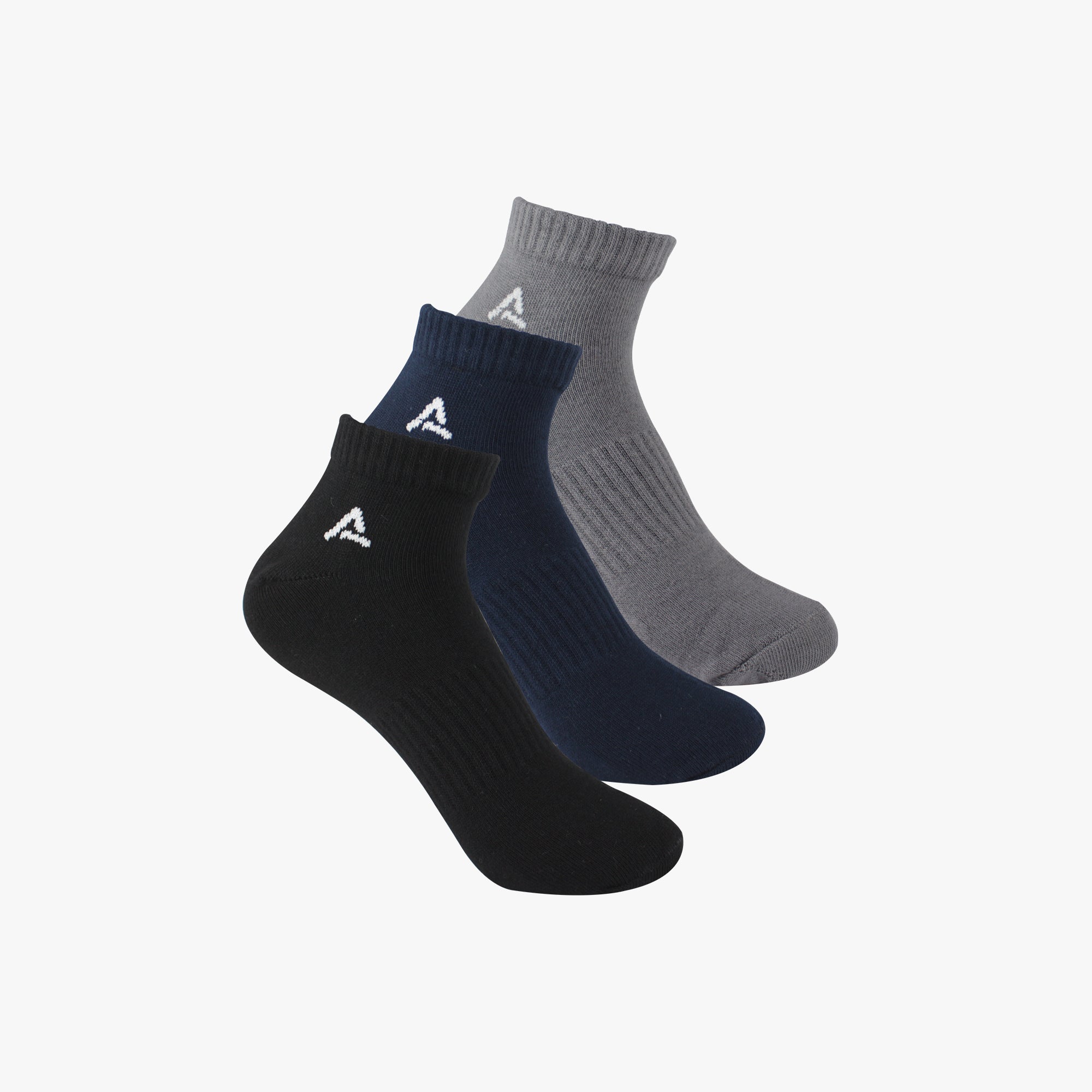 Organic Cotton Sneaker Socks with Rib ( pack of 3 )