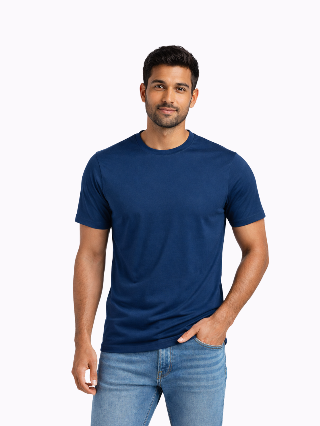 Pack Of 2 Classic Solid Cotton Crew Neck T-Shirt with Soft Breathable Fabric for Everyday Comfort for Men