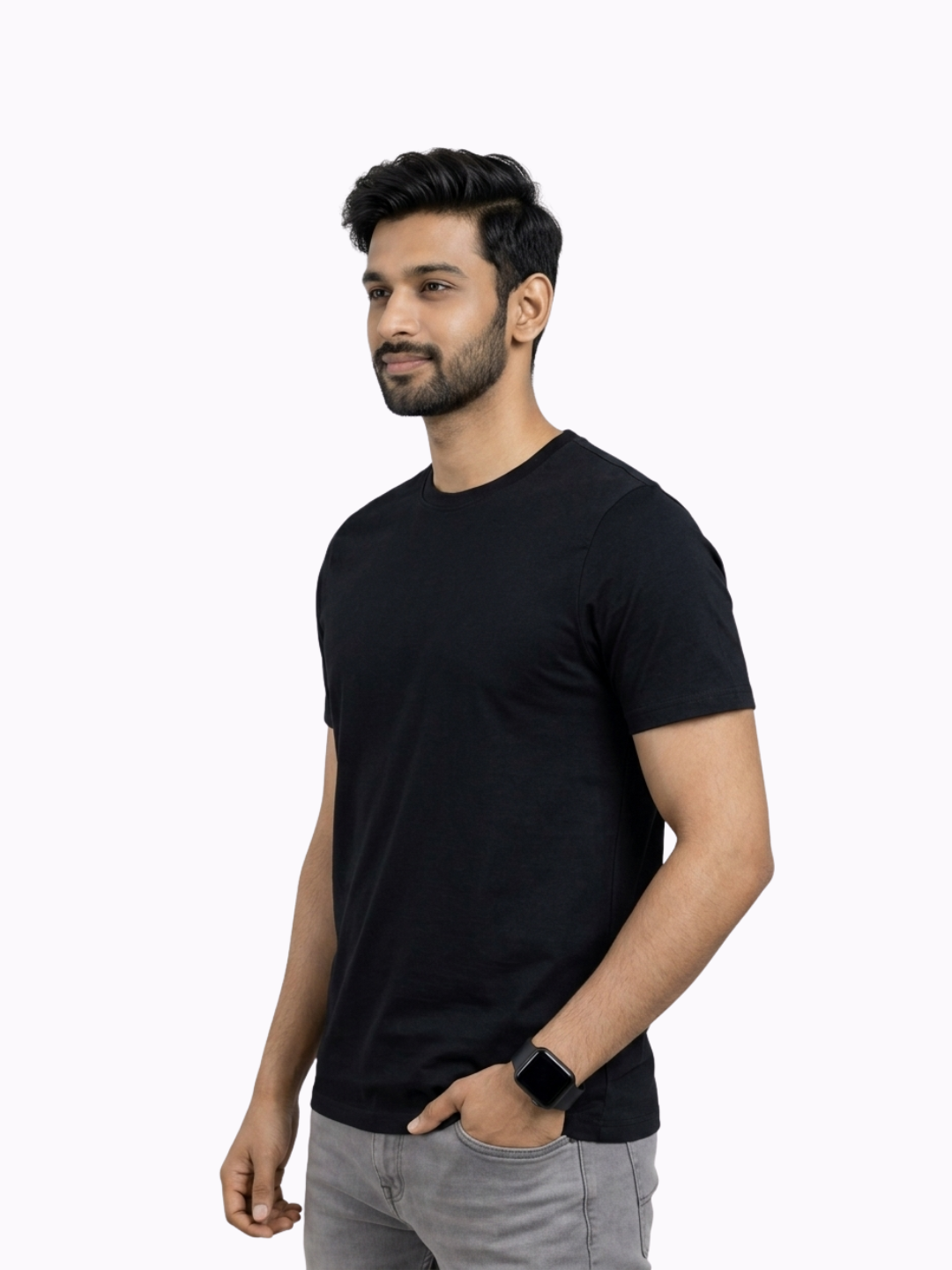 Pack Of 2 Classic Solid Cotton Crew Neck T-Shirt with Soft Breathable Fabric for Everyday Comfort for Men
