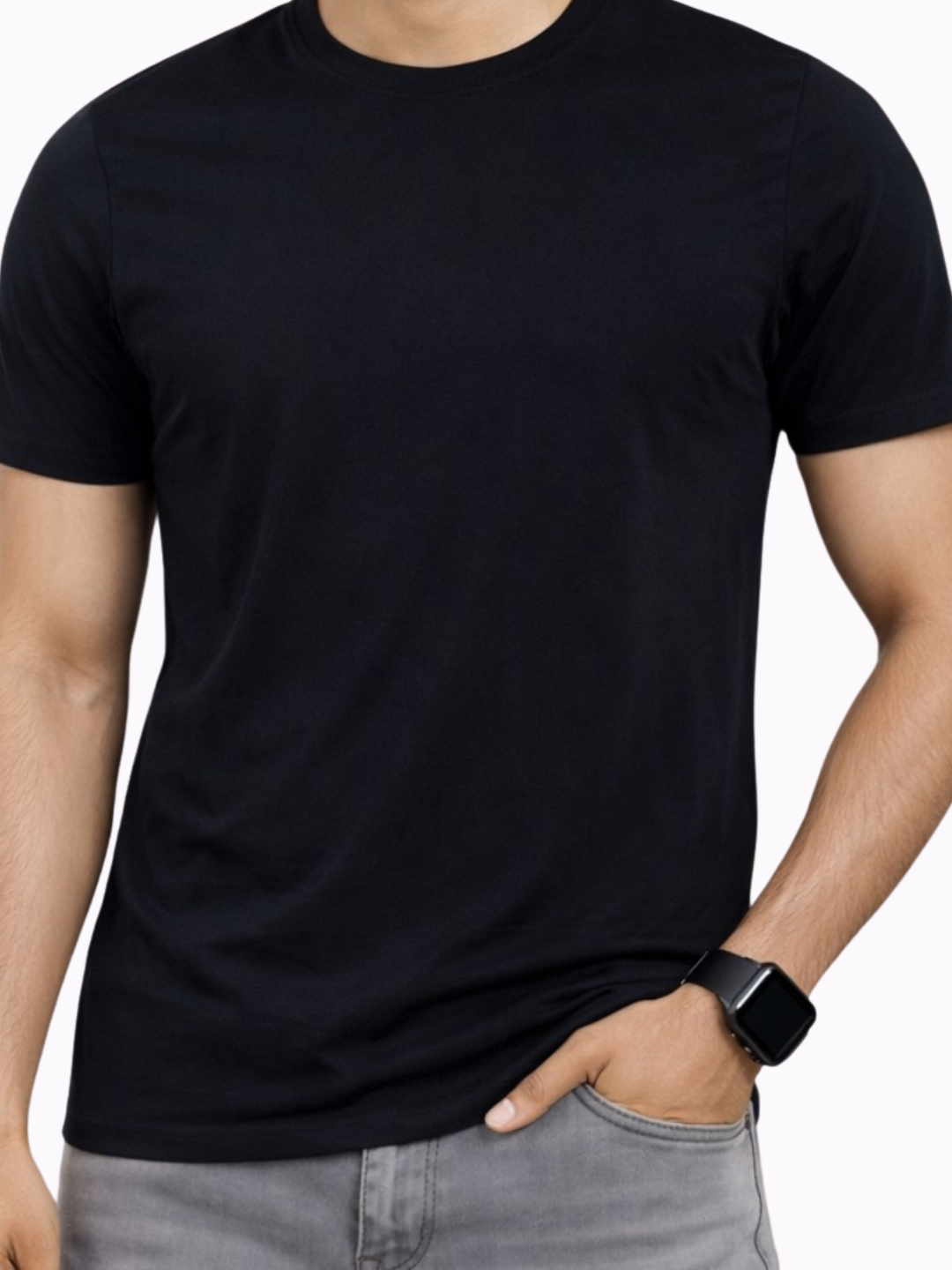 Pack Of 2 Classic Solid Cotton Crew Neck T-Shirt with Soft Breathable Fabric for Everyday Comfort for Men