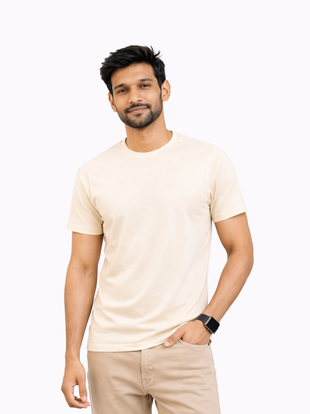 Pack Of 2 Classic Solid Cotton Crew Neck T-Shirt with Soft Breathable Fabric for Everyday Comfort for Men