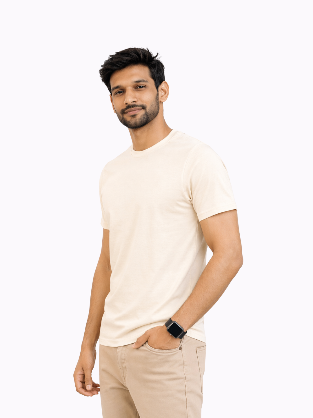 Pack Of 2 Classic Solid Cotton Crew Neck T-Shirt with Soft Breathable Fabric for Everyday Comfort for Men