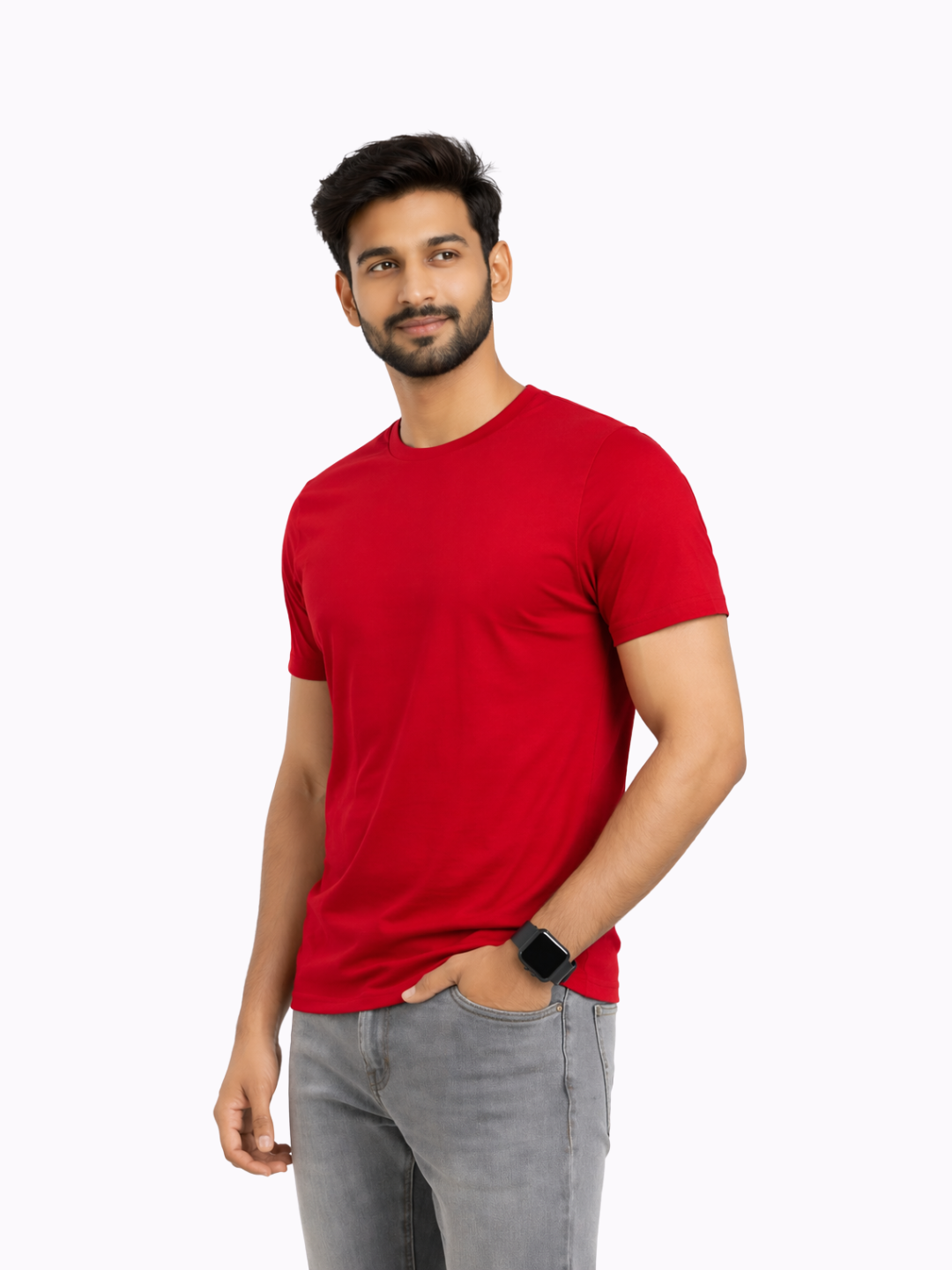 Pack Of 2 Classic Solid Cotton Crew Neck T-Shirt with Soft Breathable Fabric for Everyday Comfort for Men