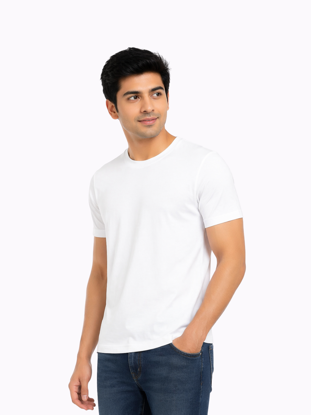 Pack Of 2 Classic Solid Cotton Crew Neck T-Shirt with Soft Breathable Fabric for Everyday Comfort for Men