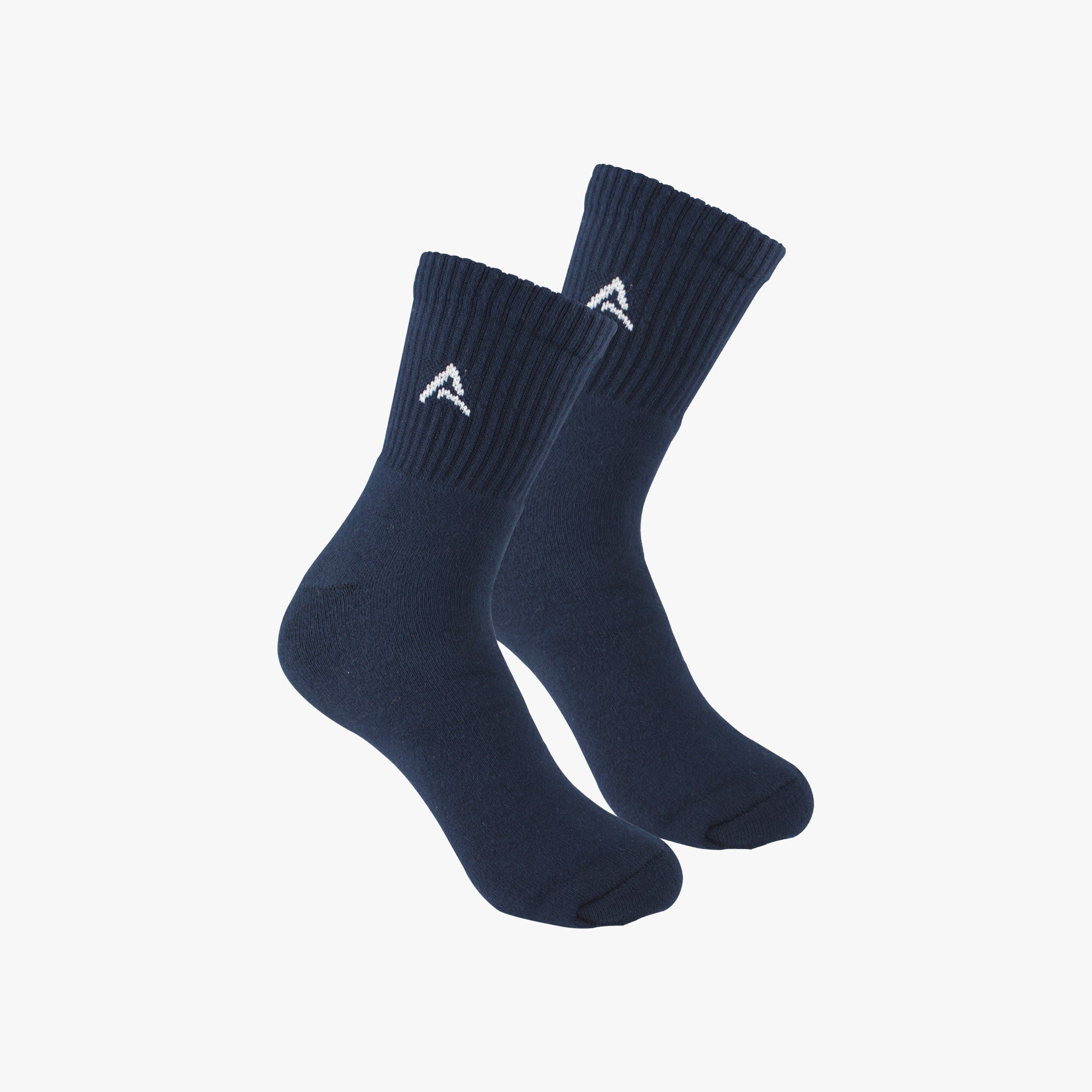 Organic Cotton Ankle Full Terry - Navy Grey White