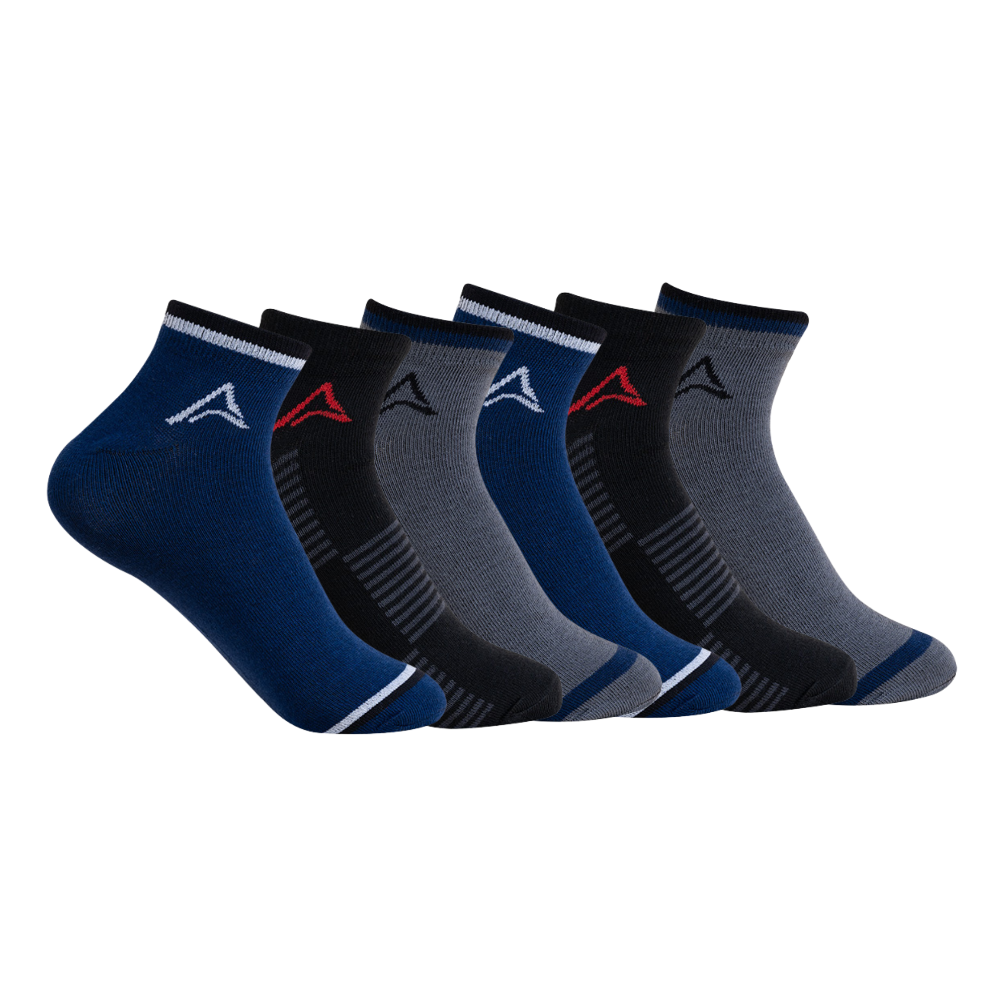 Organic Cotton Ankle Socks with Rib (Pack of 6 )