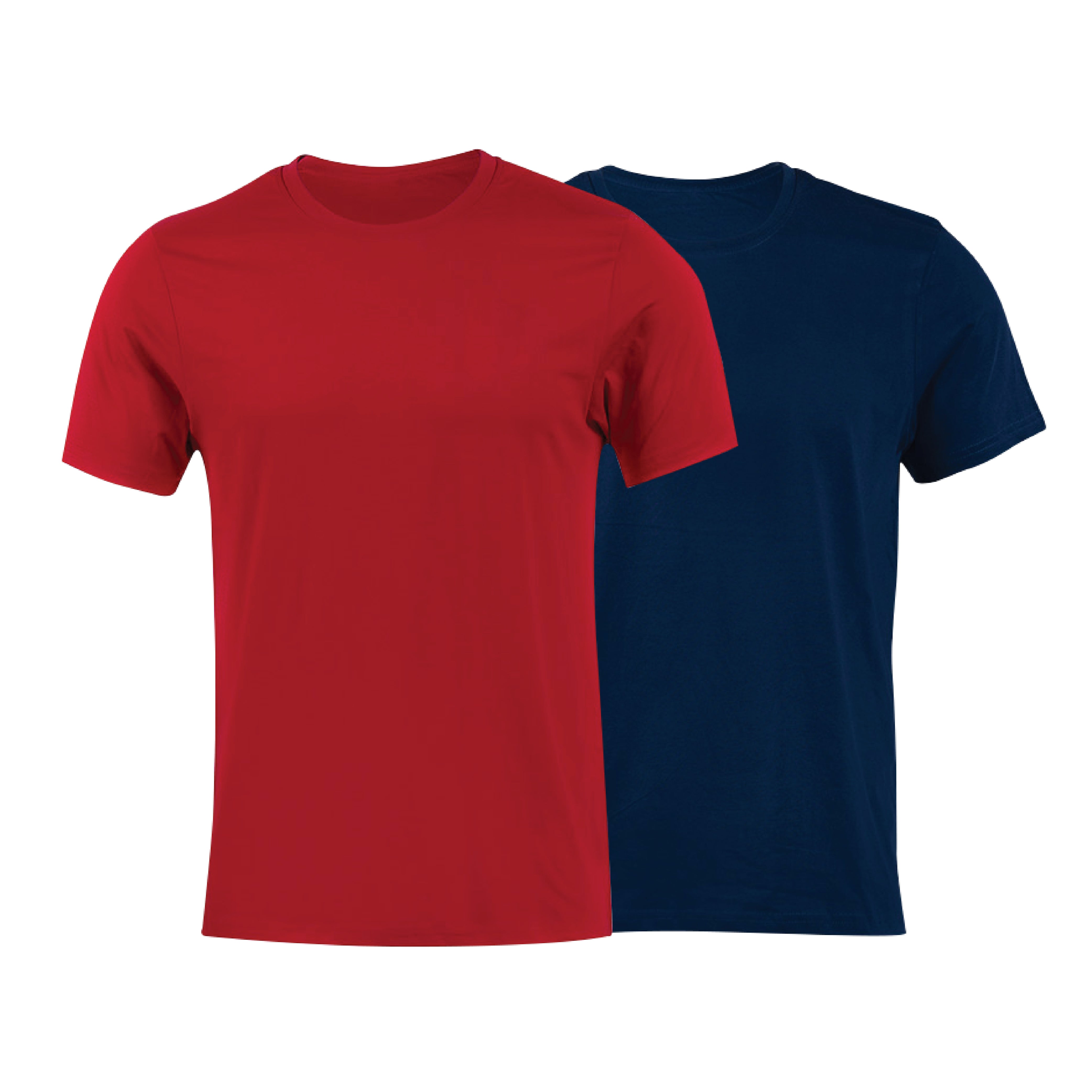 Pack Of 2 Classic Solid Cotton Crew Neck T-Shirt with Soft Breathable Fabric for Everyday Comfort for Men