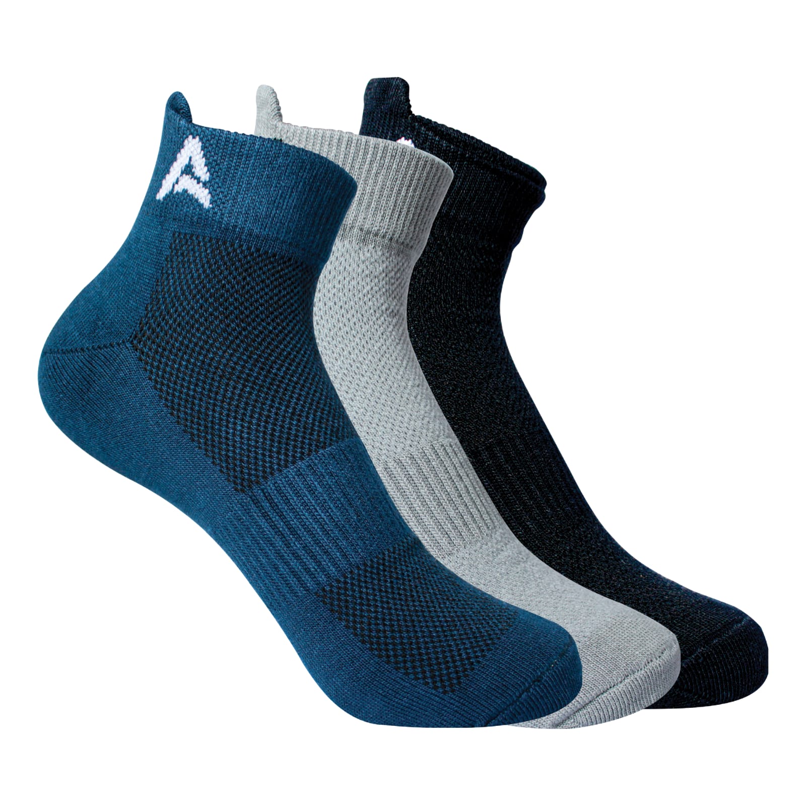 AMAREE Premium Bamboo Socks for Men & Women - Soft Comfortable Eco-Friendly, Breathable, Durable, Moisture-Wicking, Anti-Odor, Everyday Ankle Socks Combo - Pack of 3 (BLACK , NAVY , GREY)