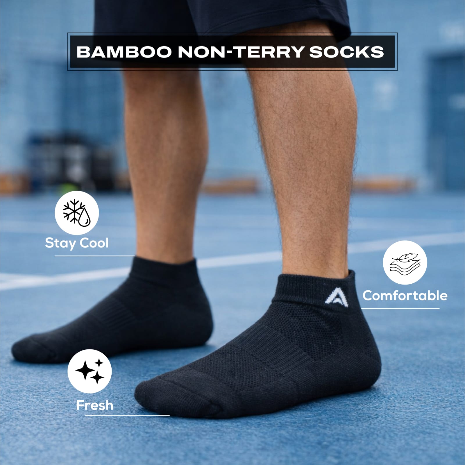 AMAREE Premium Bamboo Socks for Men & Women - Soft Comfortable Eco-Friendly, Breathable, Durable, Moisture-Wicking, Anti-Odor, Everyday Ankle Socks Combo - Pack of 3 (BLACK , NAVY , GREY)