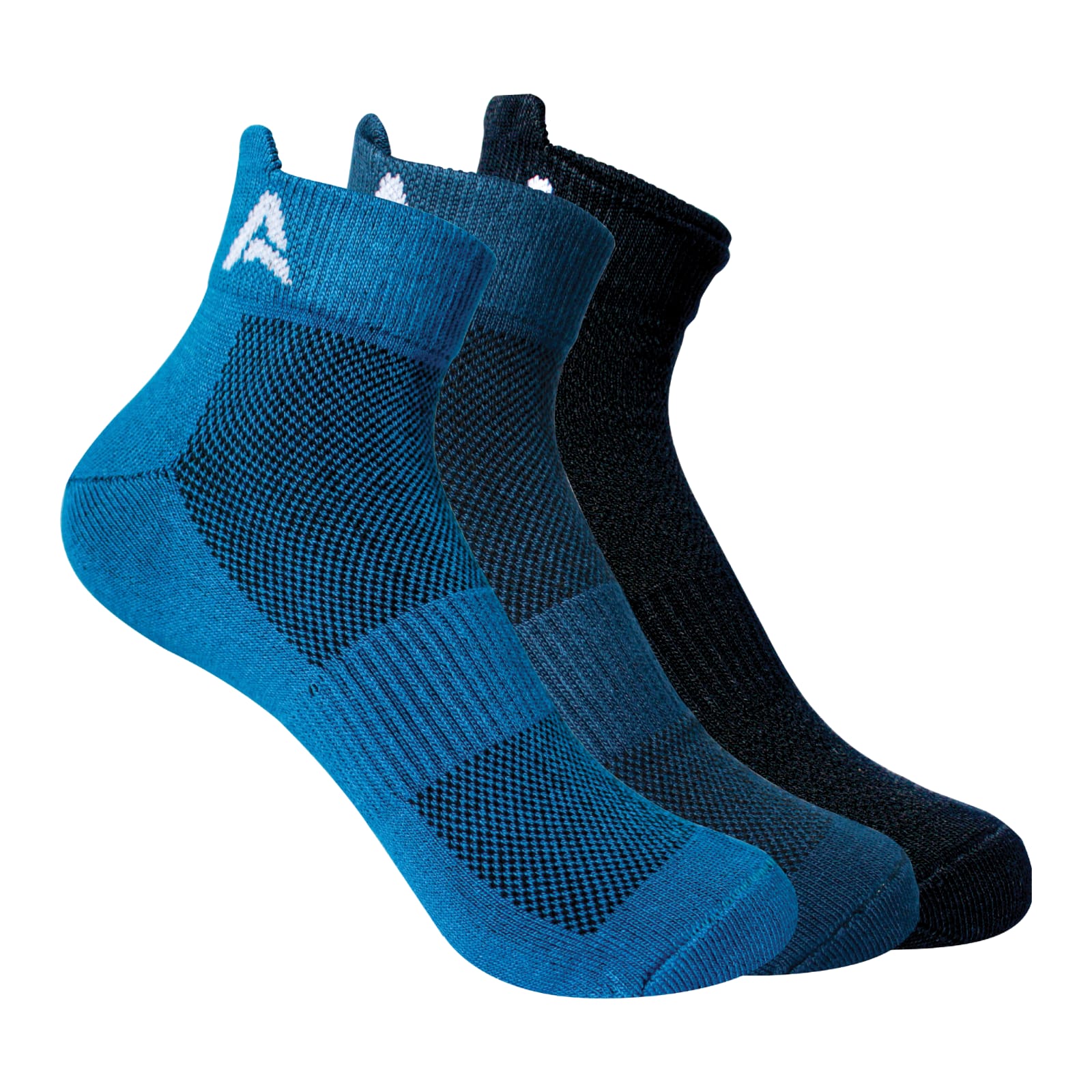 AMAREE Premium Bamboo Socks for Men & Women - Soft Comfortable Eco-Friendly, Breathable, Durable, Moisture-Wicking, Anti-Odor, Everyday Ankle Socks Combo - Pack of 3 (blue , sonic , grey)