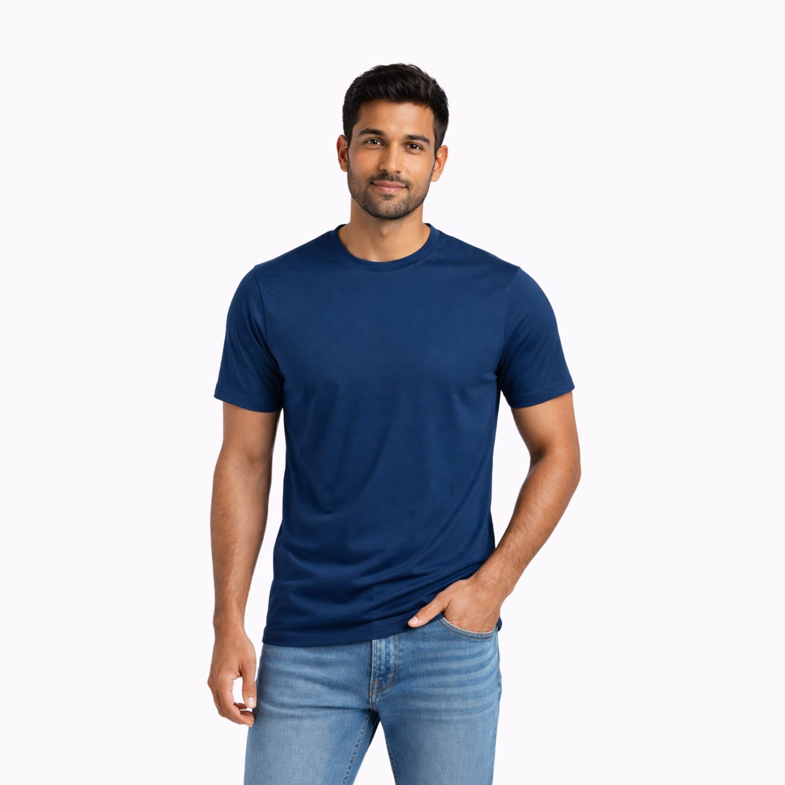 AMAREE Classic Round Neck Half Sleeve Organic Cotton T-Shirt for Men | Soft, Breathable, Comfortable, Stylish Casual Tee | Regular Fit, Durable Fabric, Minimalist Design
