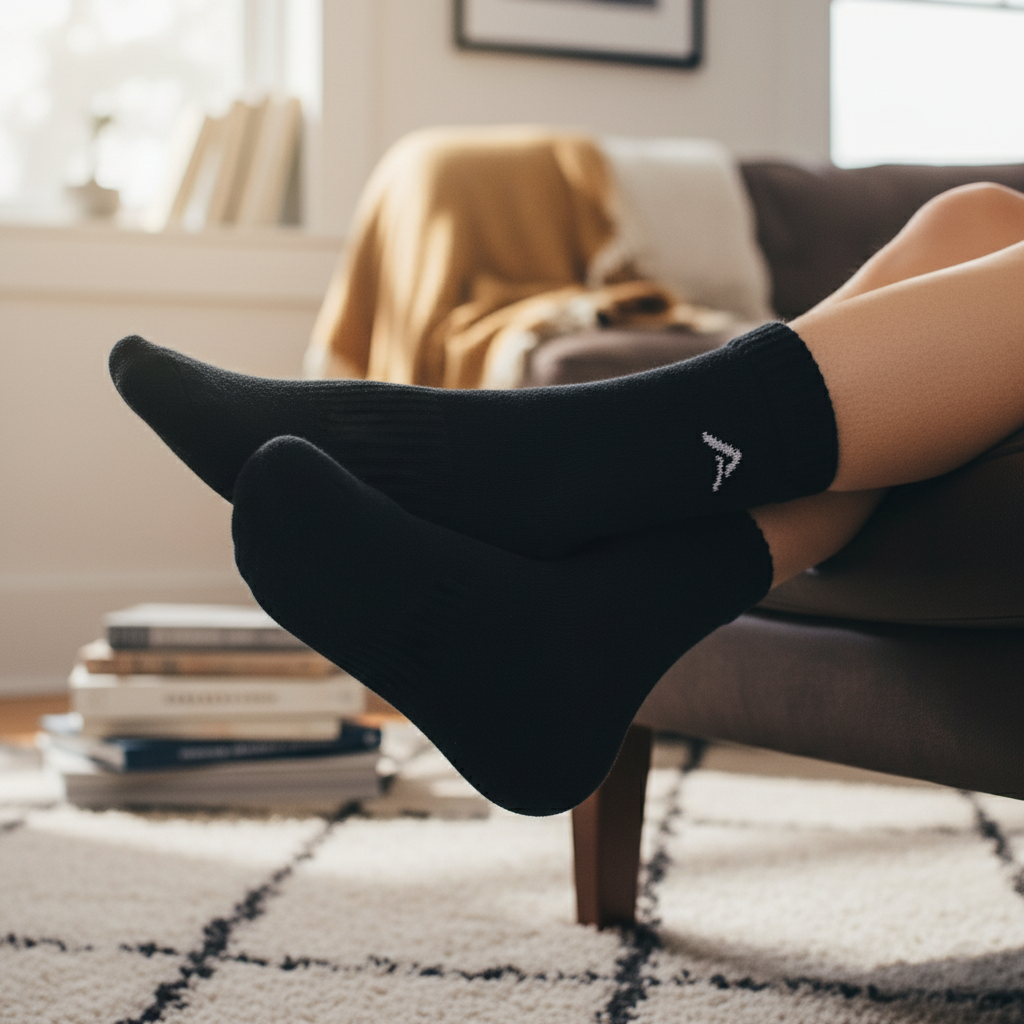 Organic Cotton Ankle Socks with Rib (Pack of 3 )