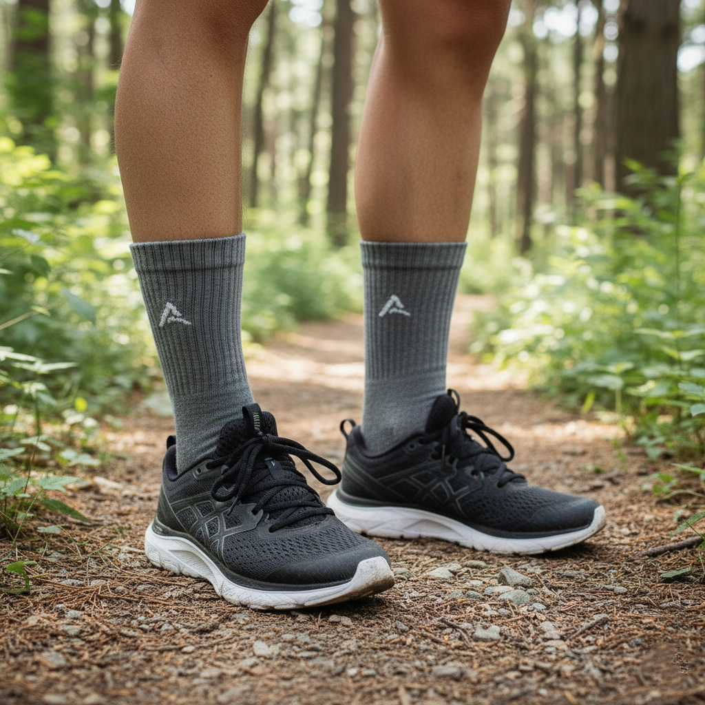 Organic Cotton Ankle Full Terry - Navy Grey Charcoal