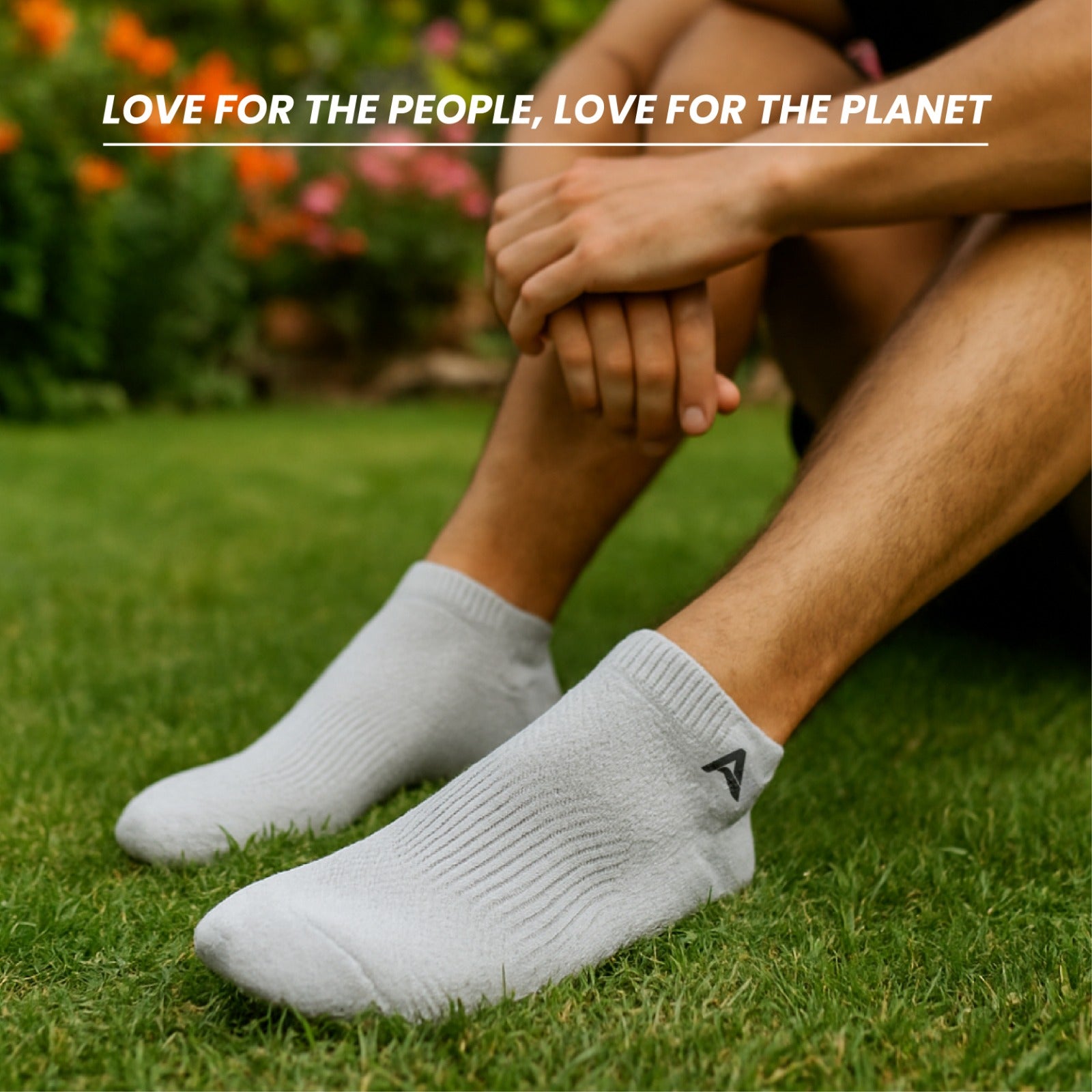 Performance Bamboo Socks Ankle Length - Navy Off White Grey