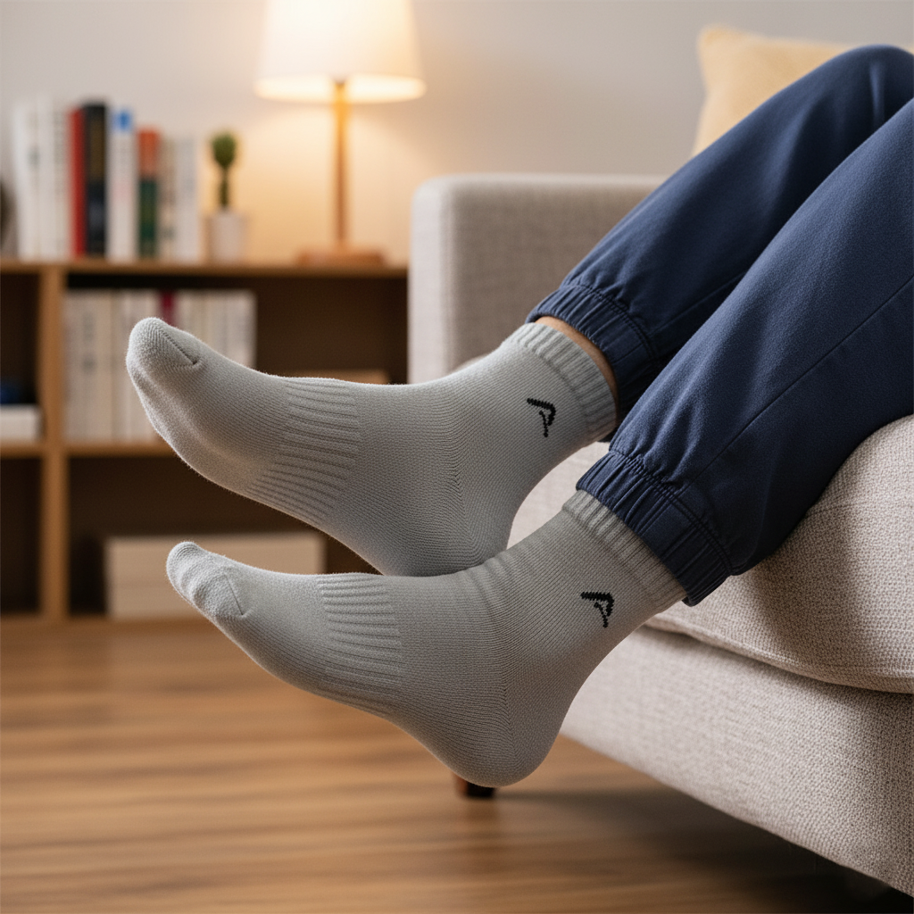 Organic Cotton Ankle Socks with Rib (Pack of 3 )