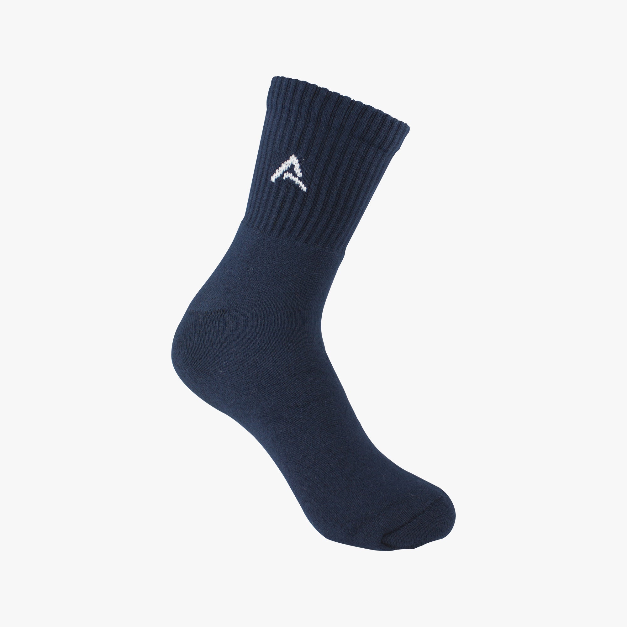 Organic Cotton Ankle Full Terry - Black Navy Grey