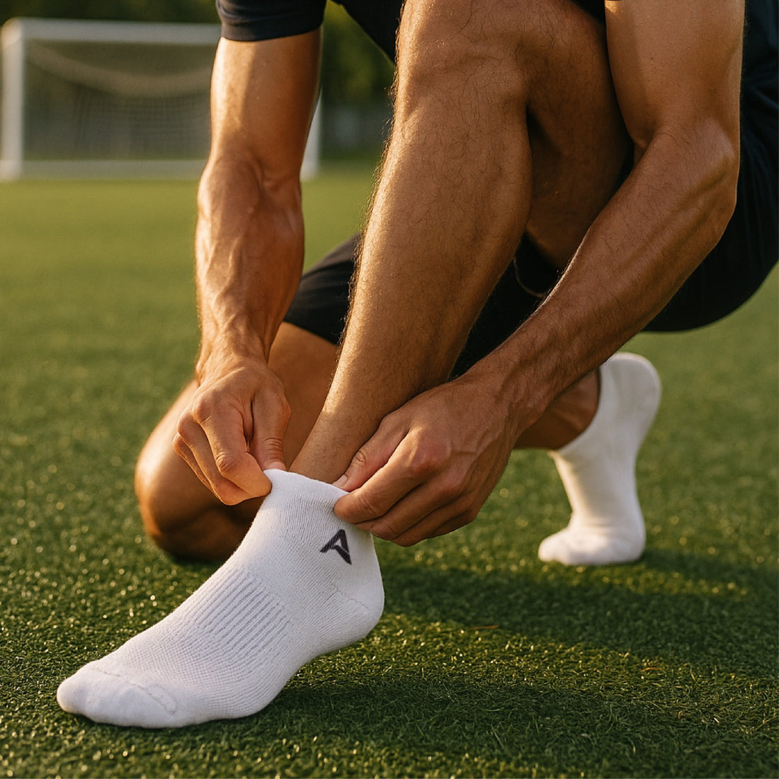 Performance Bamboo Socks Ankle Length - Navy Off-White Charcoal