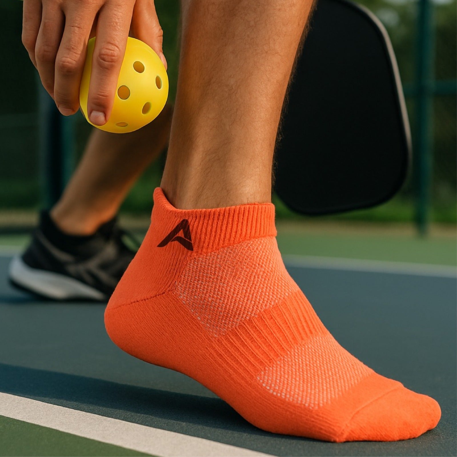Performance Bamboo Socks Ankle Length - Navy Tomato Grey